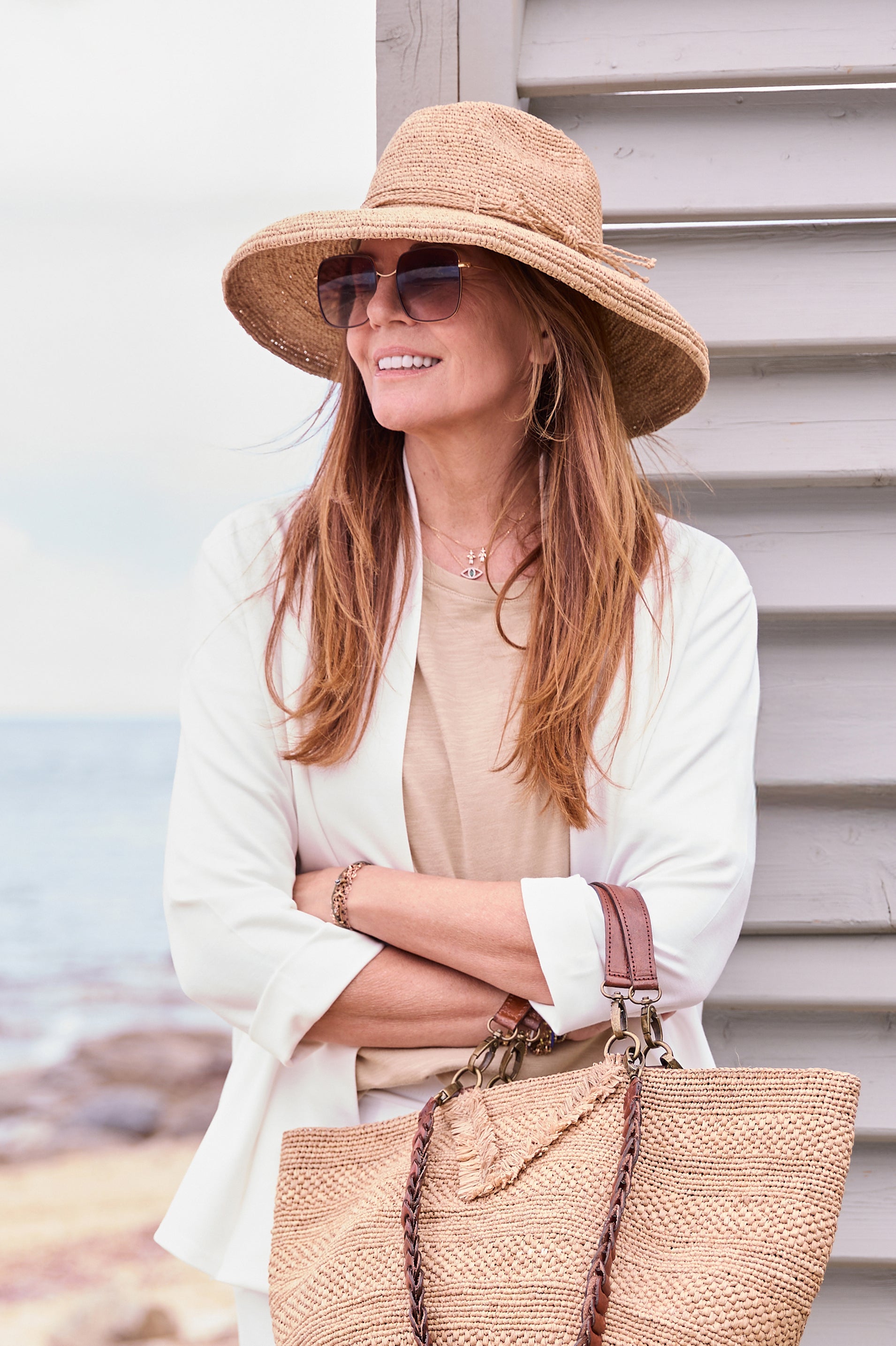 トートバッグ IBELIV SS25 LAHADY BAG (LAHADY TEA) RAFFIA Shoulder Bag - City Bag - RAFFIA 100% Natural | IBELIV
