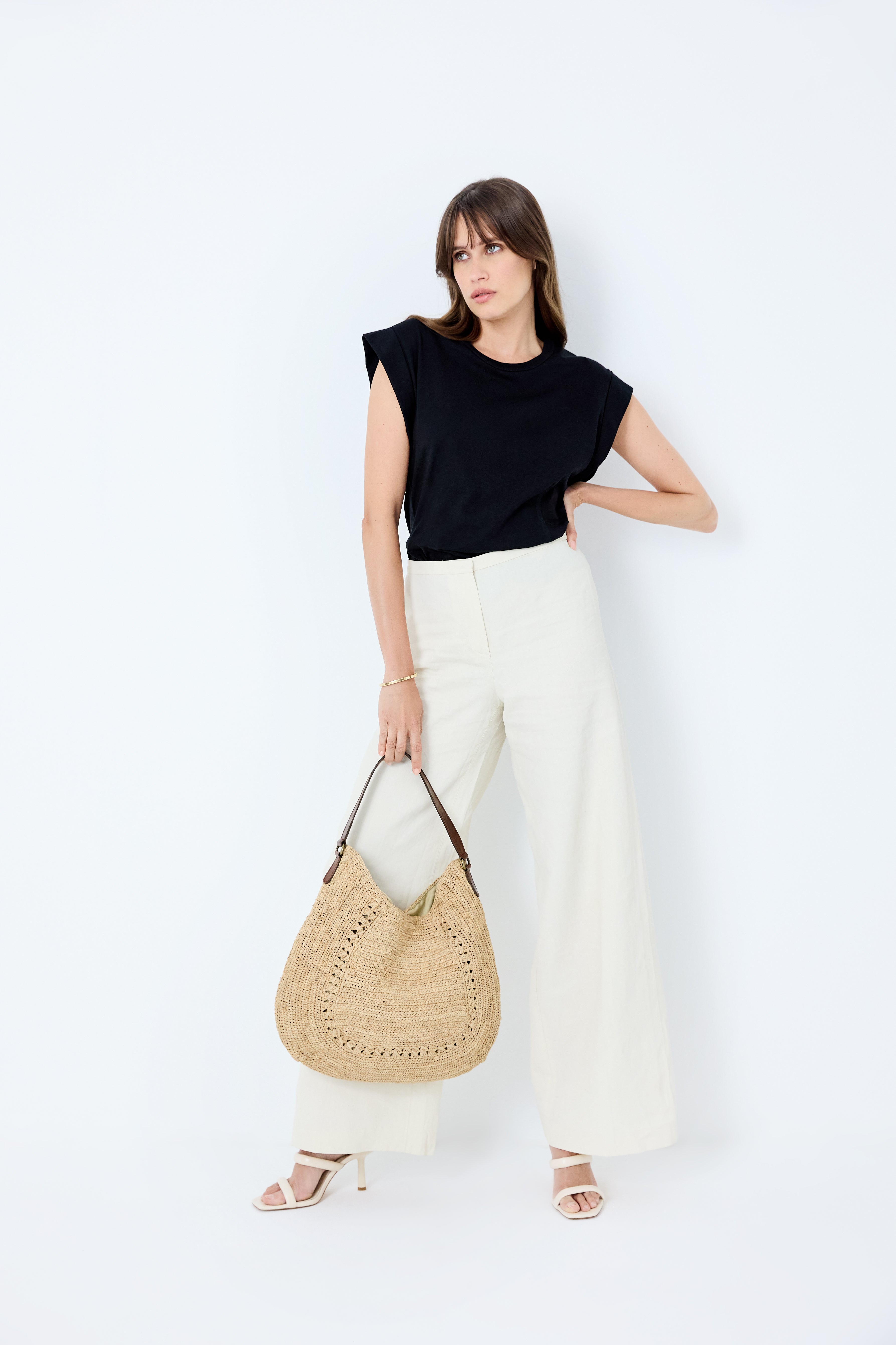 Meva raffia Shoulder Bag
